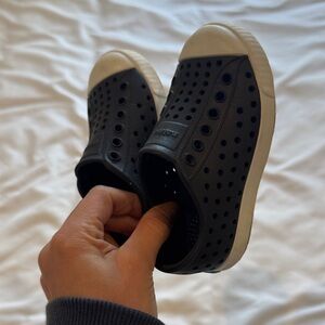 Native Kids Black and White Water Shoes